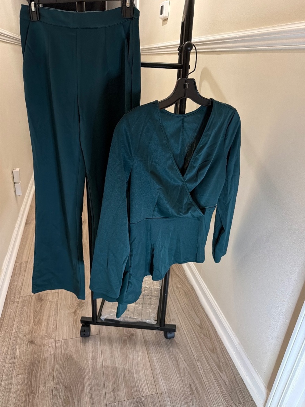 Teal Blue Pantsuit